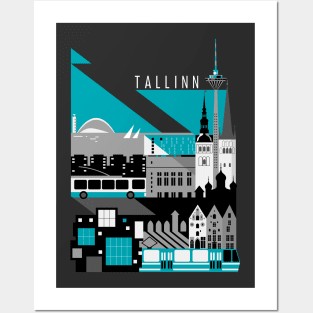 Tallinn at Night Posters and Art